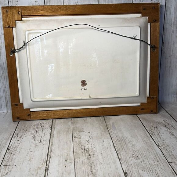 Architectural Plaque Lenwile Ardalt Artware Japan Porcelain Majolica Hand Painte - Picture 6 of 7